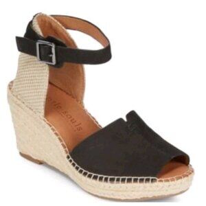 GENTLE SOULS KENNETH COLE Womens Black 1" Platform Charli Wedge Shoes 9M (WS335)